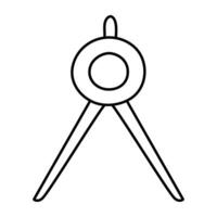 An icon design of drawing compass vector