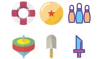 Abstract icon set vector illustration