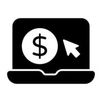 An editable design icon of pay per click vector