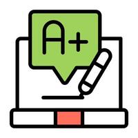 A trendy design icon of online result vector