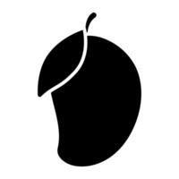 un encantador icono de verano fruta, mango vector