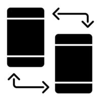 A premium download icon of mobile transfer vector