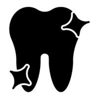 un Perfecto diseño icono de sano diente vector
