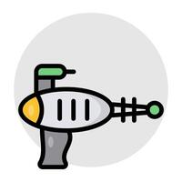 A flat design, icon of space gun vector