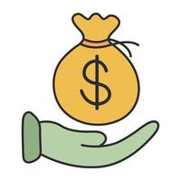 A perfect design icon of money bag vector