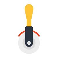 A circular food cutter icon in flat design vector