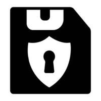 A trendy design icon of secure floppy vector