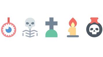 Halloween season party vector icons illustration