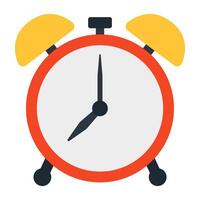 An editable design icon of alarm clock vector