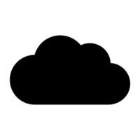 un sólido diseño icono de nube, clima pronóstico vector