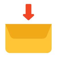 A flat design icon of packaging vector