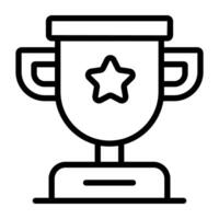 un diseño de icono de la copa de trofeo de premio vector