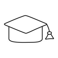 Modern design icon of mortarboard vector