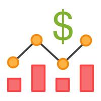 A modern design icon of financial chart vector