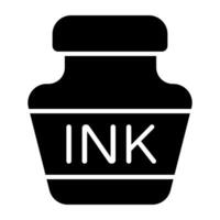 A trendy vector design of ink bottle