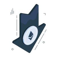 Vector design of ethereum downfall