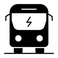 A premium download icon of electric bus vector