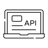 un icono de diseño perfecto de la interfaz de programación de aplicaciones vector