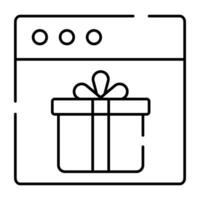 An icon design of web gift vector