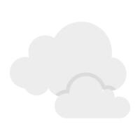 A flat design icon of clouds vector