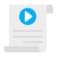 A trendy vector design of video file