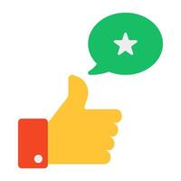 A unique design icon of feedback vector