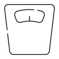 Icon of weight scale, editable vector