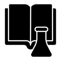 Microscope on book showing concept of science learning vector