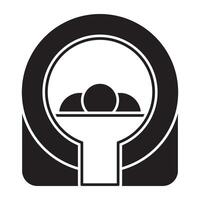 Ct scan machine icon in solid design vector