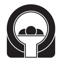 Ct scan machine icon in solid design vector