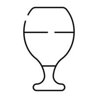 un único diseño icono de bebida vaso, jugo vector