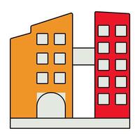 A unique design icon of city building vector