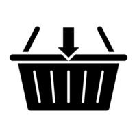 A unique design icon of add to basket vector