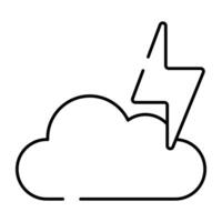 Bolt with cloud denoting concept of cloud storm vector