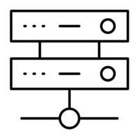 An icon design of network server vector