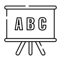 un icono de diseño creativo de aprendizaje abc vector