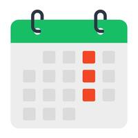 A schedule planner icon, flat design of calendar vector