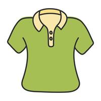 A colored design icon of shirt vector