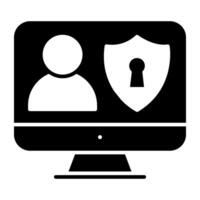 Modern design icon of secure account vector