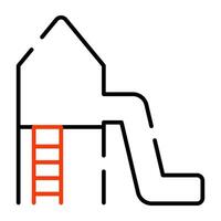 An editable design icon of playground vector