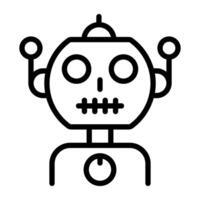 un icono diseño de robot aislado en blanco antecedentes vector