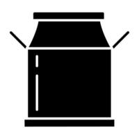 An icon design of milk pack vector