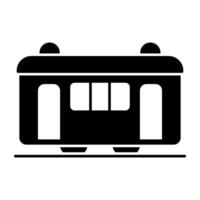 un de moda diseño icono de tren carretón vector