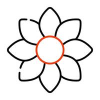 A beautiful floweret icon, editable vector