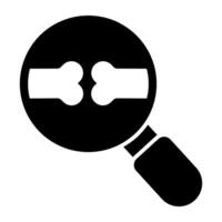 Perfect design icon of search bone vector