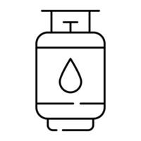 A flat design icon of gas cylinder vector