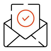 Trendy design icon of mail vector