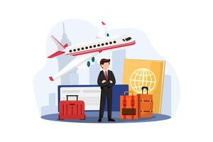 Vacation Traveler Flat Design Illustration vector