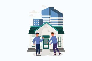 Real Estate Flat Illustration Design vector