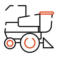 An icon design of tractor, agronomy vehicle vector